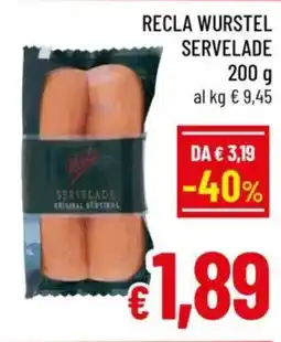 A&O Recla wurstel servelade offerta
