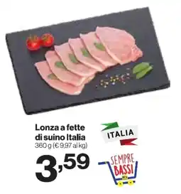 In'S Mercato Lonza a fette di suino Italia offerta