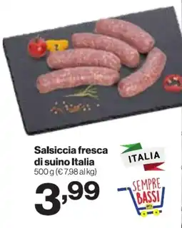 In'S Mercato Salsiccia fresca di suino Italia offerta