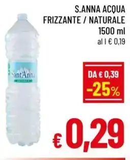A&O S.anna acqua frizzante/naturale offerta
