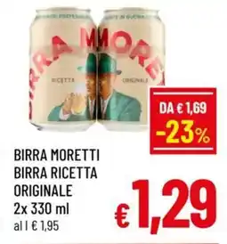 A&O Birra moretti birra ricetta originale offerta