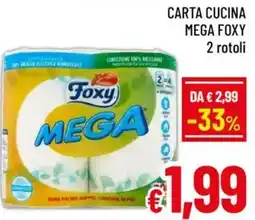 A&O Carta cucina mega foxy 2 rotoli offerta