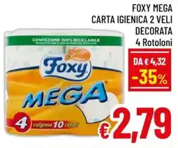 A&O Foxy mega carta igienica 2 veli decorata offerta
