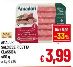 A&O Amadori salsicce ricetta classica offerta