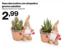 In'S Mercato Vaso decorativo con simpatico gnomo natalizio offerta