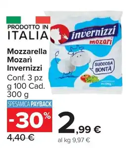Carrefour Market Mozzarella Mozarì Invernizzi offerta