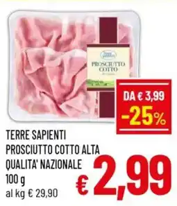 A&O Terre sapienti prosciutto cotto alta qualita' nazionale offerta