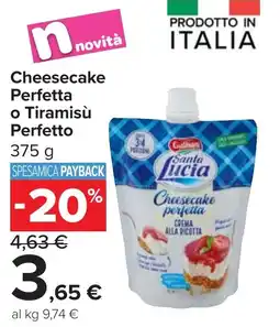 Carrefour Market Cheesecake Perfetta o Tiramisù Perfetto offerta