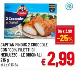 A&O Capitan findus 2 croccole con 100% filetti di merluzzo – le originali offerta