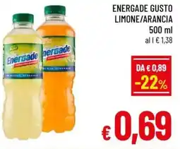 A&O Energade gusto limone/arancia offerta