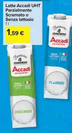 Carrefour Market Latte Accadi UHT Parzialmente Scremato o Senza lattosio offerta