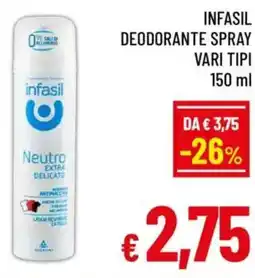 A&O Infasil deodorante spray offerta