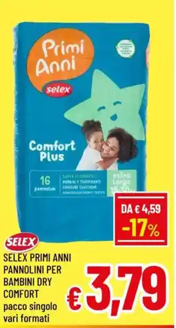 A&O Selex primi anni pannolini per bambini dry comfort offerta