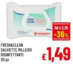 A&O Fresh&clean salviette milleusi disinfettanti 20 pz offerta