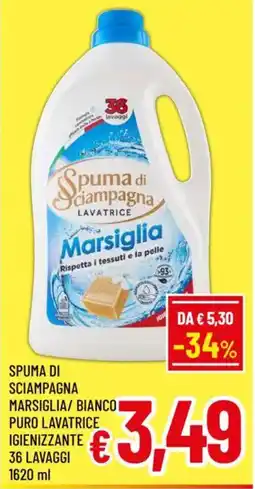 A&O Spuma di sciampagna marsiglia/ bianco puro lavatrice igienizzante offerta