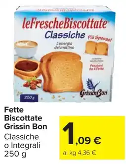 Carrefour Market Fette Biscottate Grissin Bon offerta