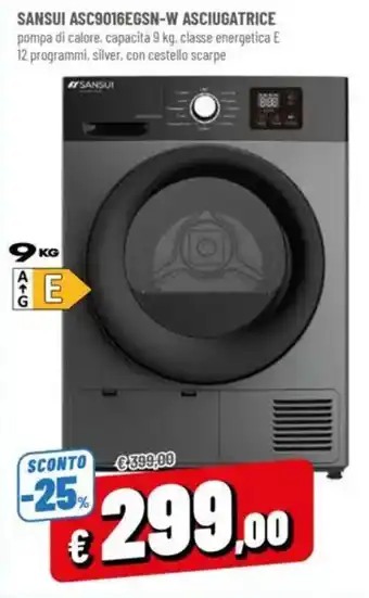 SANSUI ASC9016EGSN-W ASCIUGATRICE