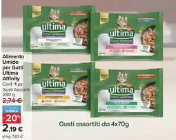 Carrefour Market Alimento Umido per Gatti Ultima Affinity offerta