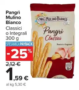 Carrefour Market Pangrì Mulino Bianco Classici o Integrali offerta