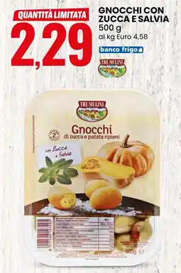 Eurospin Gnocchi con zucca e salvia TRE MULINI offerta