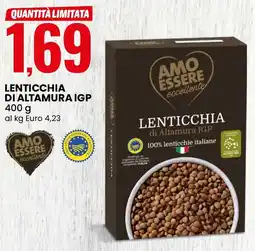 Eurospin Lenticchia di altamura IGP AMO ESSERE eccellente offerta