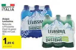 Carrefour Market Acqua Levissima offerta