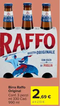 Carrefour Market Birra Raffo Original offerta