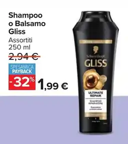 Carrefour Market Shampoo o Balsamo Gliss offerta