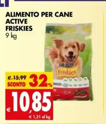 Tigros Alimento Per Cane Active Friskies 9kg offerta