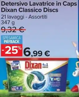 Carrefour Market Detersivo Lavatrice in Caps Dixan Classico Discs offerta
