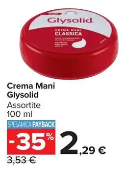 Carrefour Market Crema Mani Glysolid offerta