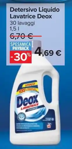 Carrefour Market Detersivo Liquido Lavatrice Deox offerta