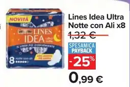 Carrefour Market Lines Idea Ultra Notte con Ali x8 offerta