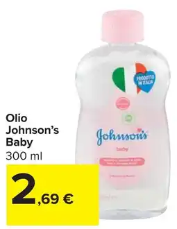 Carrefour Market Olio Johnson's Baby offerta