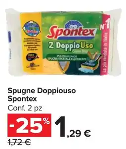 Carrefour Market Spugne Doppiouso Spontex offerta