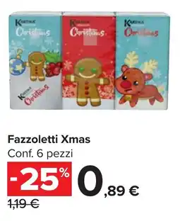 Carrefour Market Fazzoletti Xmas offerta