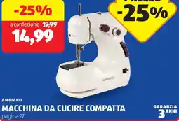 ALDI Ambiano macchina da cucire compatta offerta