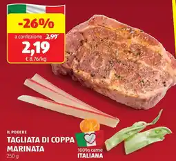 ALDI Il podere tagliata di coppa marinata offerta