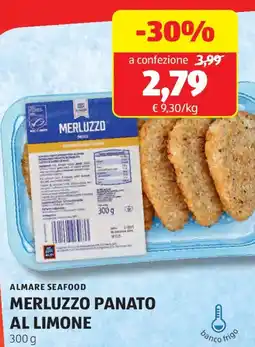 ALDI Almare seafood merluzzo panato al limone offerta