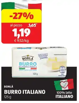ALDI Bonlà burro italiano offerta