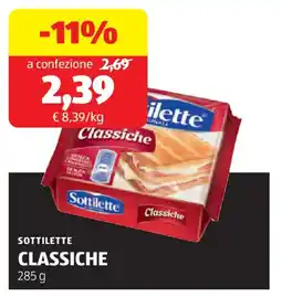 ALDI Sottilette classiche offerta