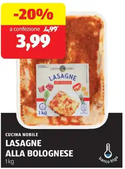 ALDI Cucina nobile lasagne alla bolognese offerta