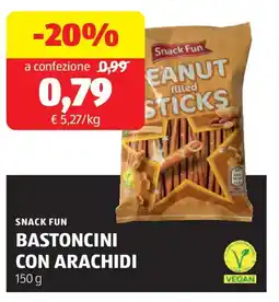 ALDI Snack fun bastoncini con arachidi offerta