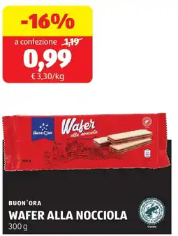 ALDI Buon'ora wafer alla nocciola offerta
