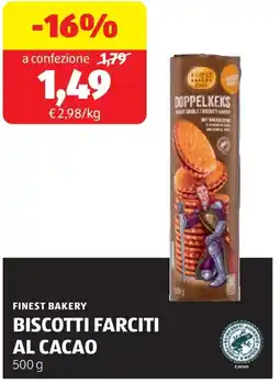 ALDI Finest bakery biscotti farciti al cacao offerta