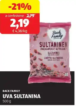 ALDI Back family uva sultanina offerta
