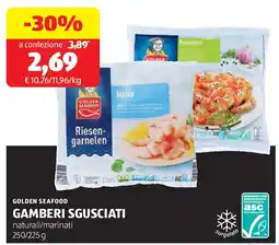 ALDI Golden seafood gamberi sgusciati offerta