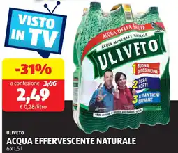 ALDI Uliveto acqua effervescente naturale offerta