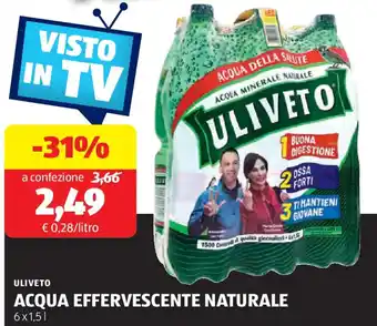 ALDI Uliveto acqua effervescente naturale offerta