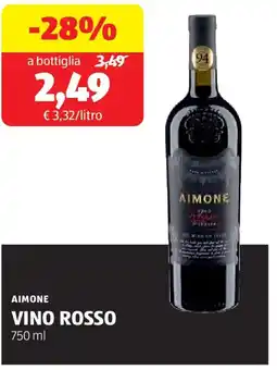 ALDI Aimone vino rosso offerta